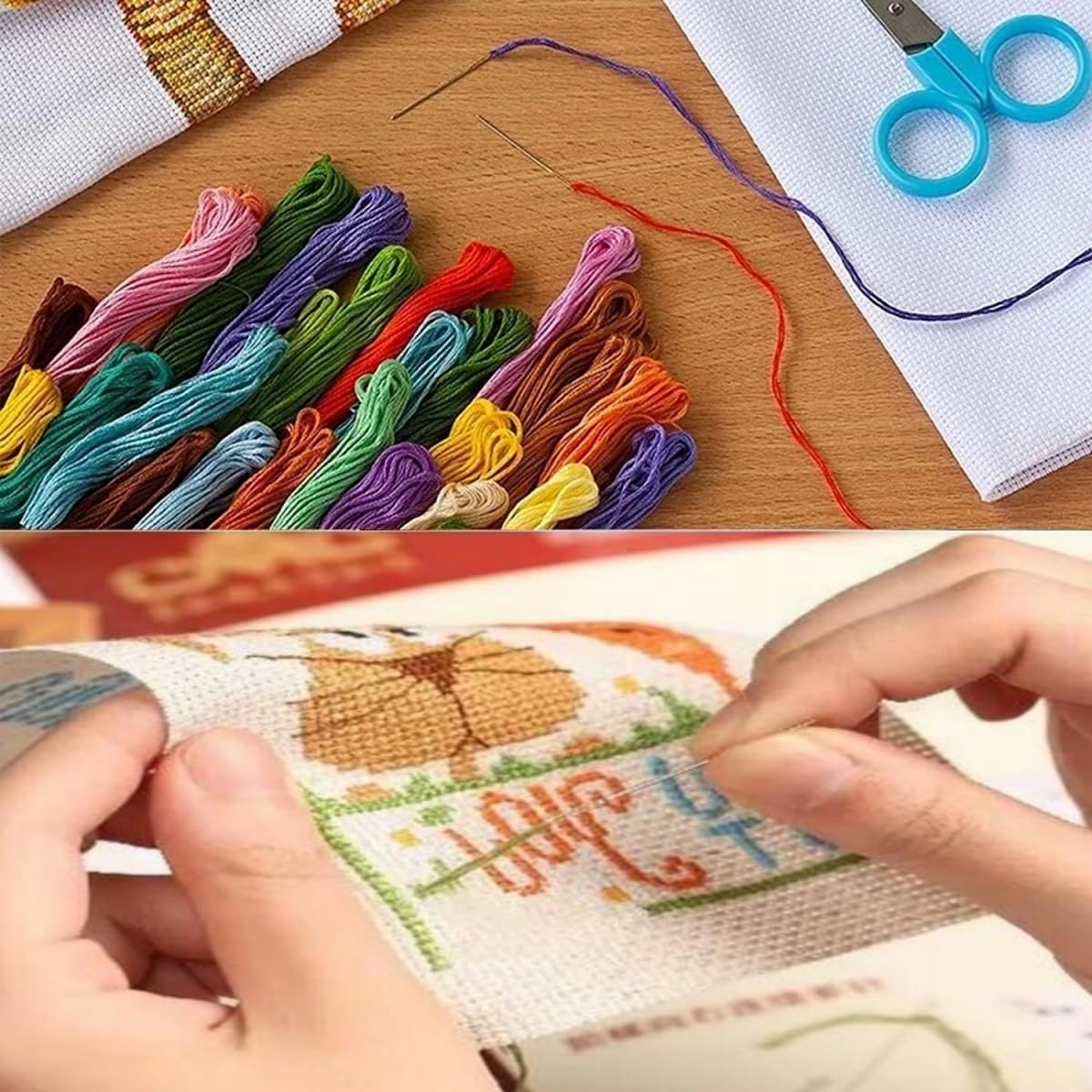 Amazon | 60x80cm 14CT 刻印されたクロスステッチ 風景油絵海の帆船